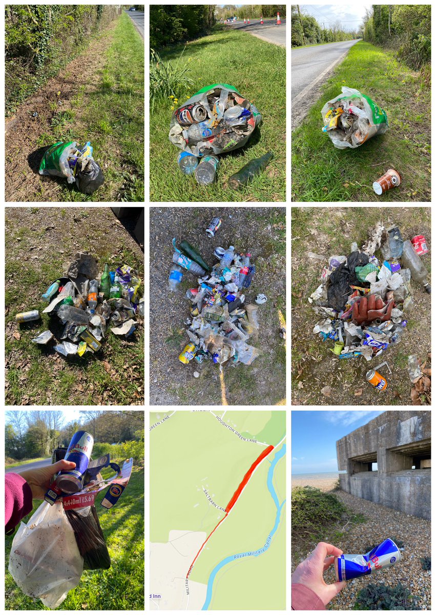 sabrown134's tweet image. 7th - 9th April - (part 2) on holiday at #Playden - #Rye sadly on our dog walks @pawsonplastic 🐾 we saw #litter along this grass verge (on #MilitaryRoad) a few more bits on the ‘thin red line’ section photo 7 
Continued clearing the (sadly also mowed / shredded) litter on the ⬇️