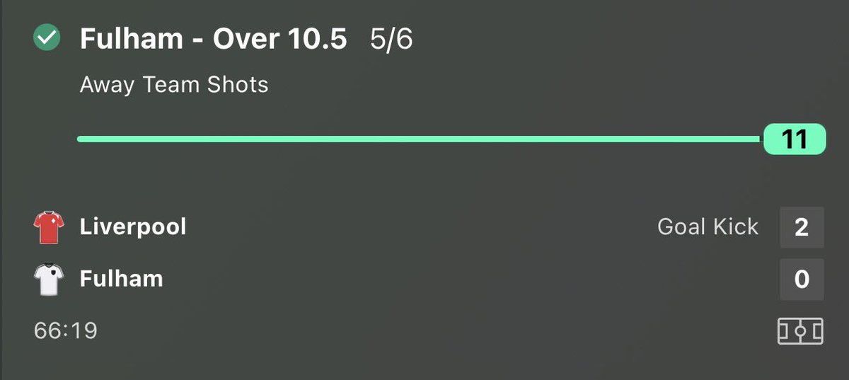 S8Insights's tweet photo. Both Fulham shots bets landed ✅✅

Over 10.5 ✅ | Over 11.5 ✅
Final count: 13 shots

Two edges. Two wins.
Posted before kickoff. Data > luck.

#Fulham #LFC #PremierLeague #S8Bets #FootballTips https://t.co/UFboaLyvcC