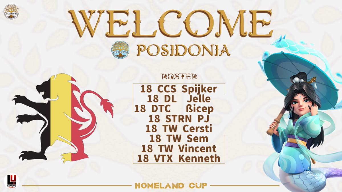 HomelandCup's tweet image. They officially enter the competition!

Unpredictable — expect the unexpected every time they step in. 👀

Welcome Belgium 🇧🇪
@KennethJ_COC 
@S3M_DE 
@Jelle89104643 
#Vincent
#Cersti
#PJ
#Bicep
#Spijker