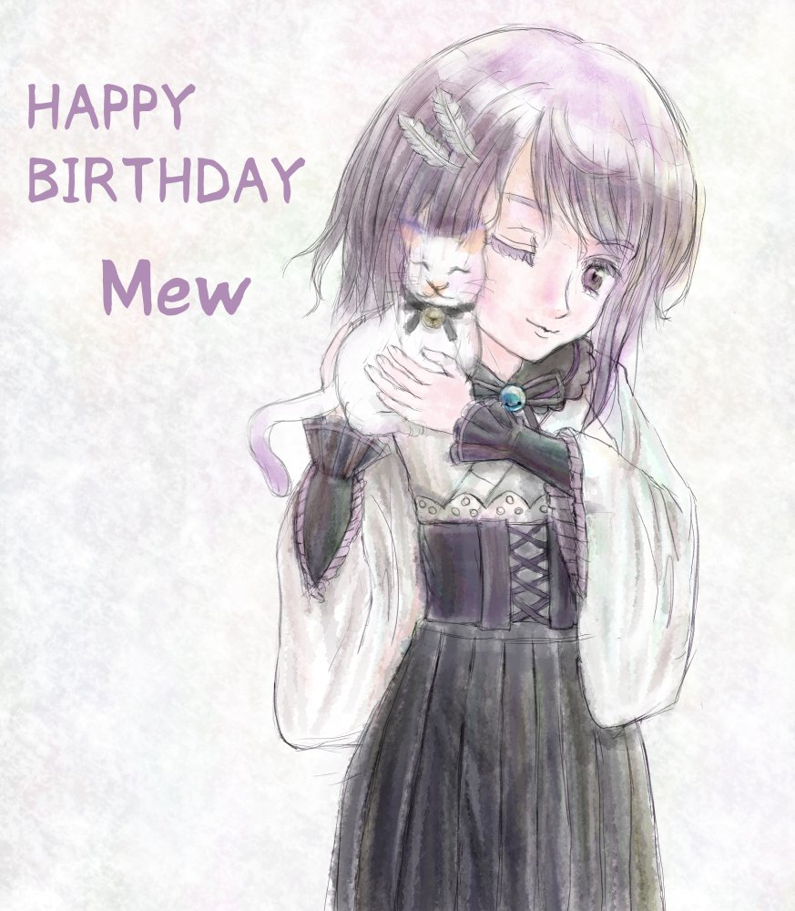 _magi_ta_'s tweet photo. ２日遅くなりましたがMewさんお誕生日おめでとうございます！ 相変わらず荒くすみませぬが和洋折衷衣装のMewさんとMew猫ちゃんを描きましたｗ いつまでも推しです！
#Mew通 https://t.co/WsqcFOT0SM