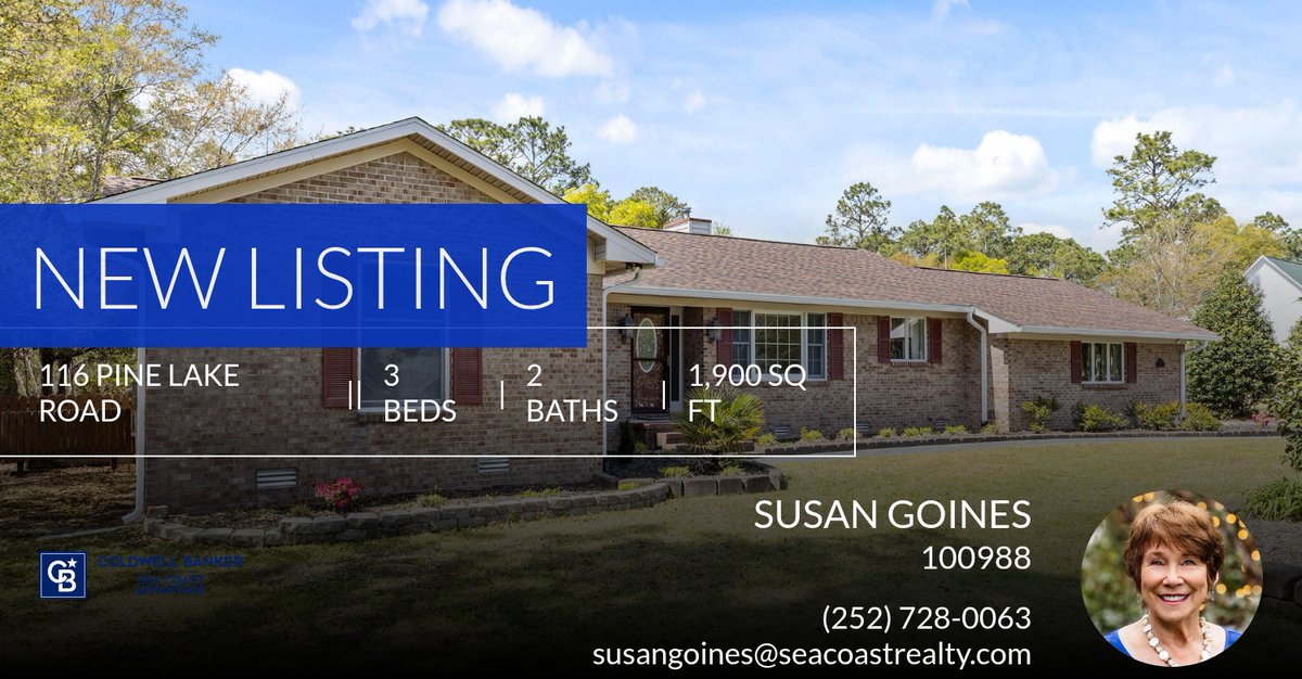 SGoinesRealtor's tweet photo. 📍 New Listing 📍 Take a look at this fantastic new property that just hit the market located at 116 Pine Lake Road in Cape Carteret. Reach out here or at (252) 728-0063 for more information

Susan Goines
8002-D Emerald Drive... https://t.co/2x9PD10yBs https://t.co/59PodyDQrT