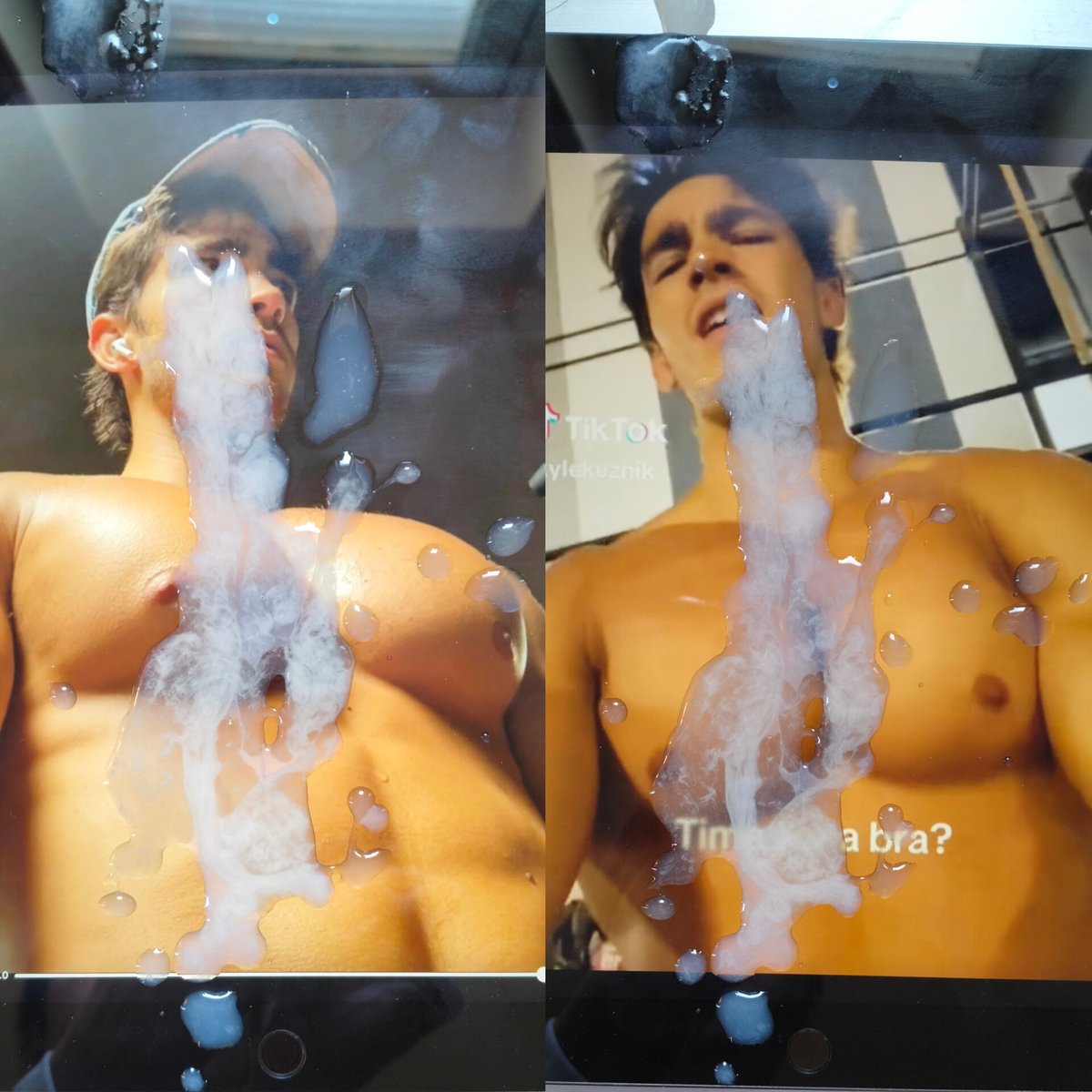 ithouhtwewascoo's tweet photo. Kyle kuznik and his big beefy pecs getting a creamy tribute😋 https://t.co/Qr0qhJjIde