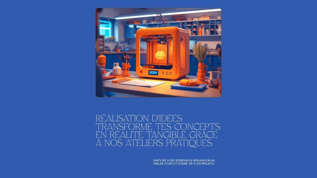 Tic4Ed's tweet image. 🛠️ LUNDI MOTIVATION
Le futur se fabrique ici.
#FabLab #TIC4ED #Tech