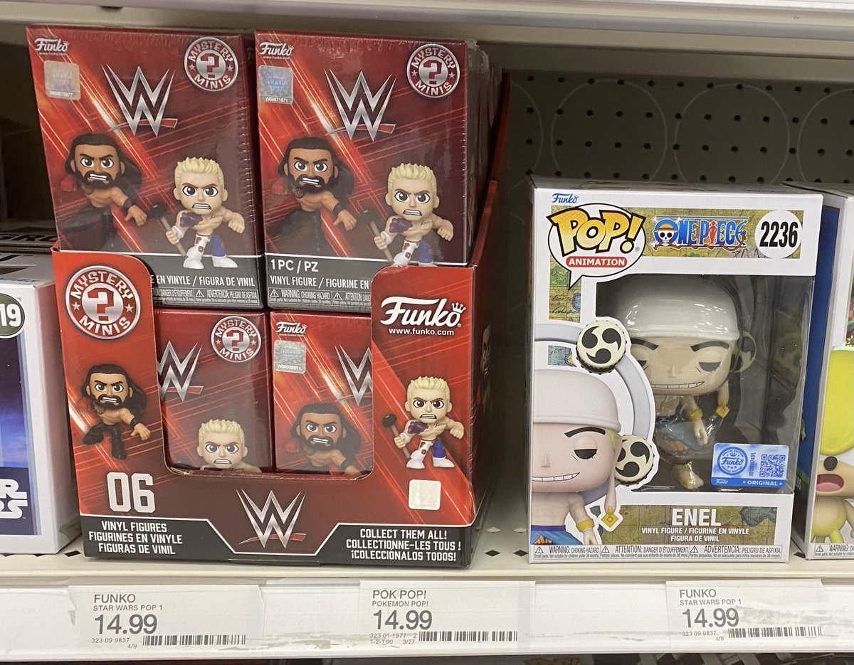 STTsupra's tweet photo. Going through the shelves at Target and I found a couple of things. I want that Enel Chase. #Funko #FunkoPopVinyl #Pop
#FunkoCollector #FunkoPops
#funkofunatic #funkonews @DisTrackers @FunkoPOPsNews https://t.co/m7ZLa353Lz