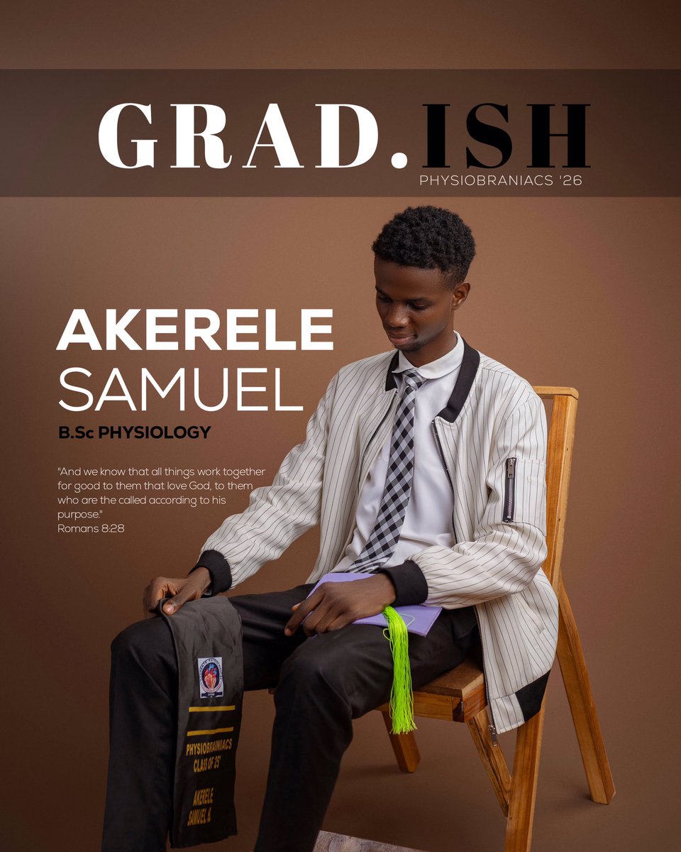 SamiAke_10's tweet image. From the lecture halls of Ekiti State University to this moment of glory ✨ 
B.Sc. Physiology • Second Class Upper Honours 
Chapter closed, legacy unlocked. 
Thank you Jesus! 🙏
#convocation2026 #eksu #physiologygraduate