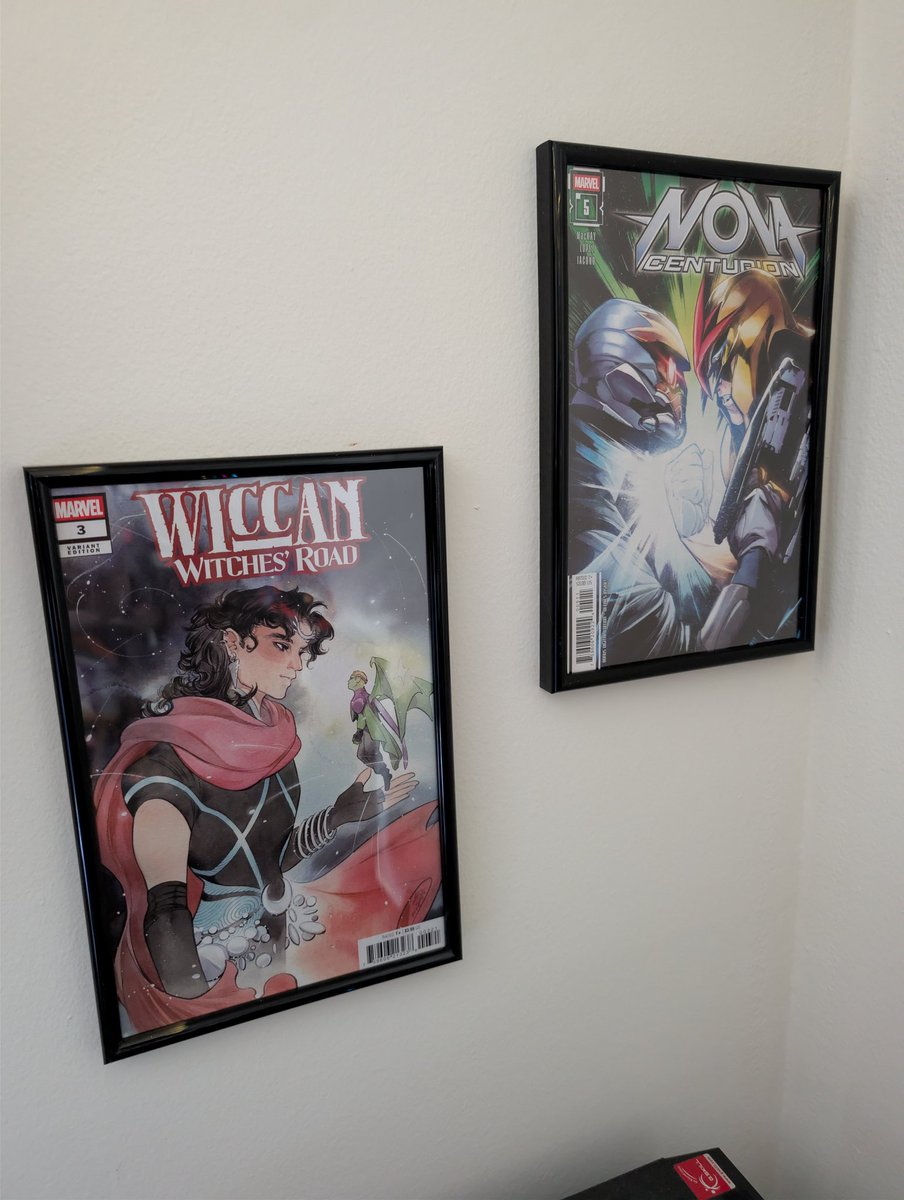 Clarkinator720's tweet photo. Finally got some new frames to display some of my favorite covers. Shout out to @AlesCappuccio @TheWarblazer @peachmomoko60 https://t.co/g3wWOe6CNi
