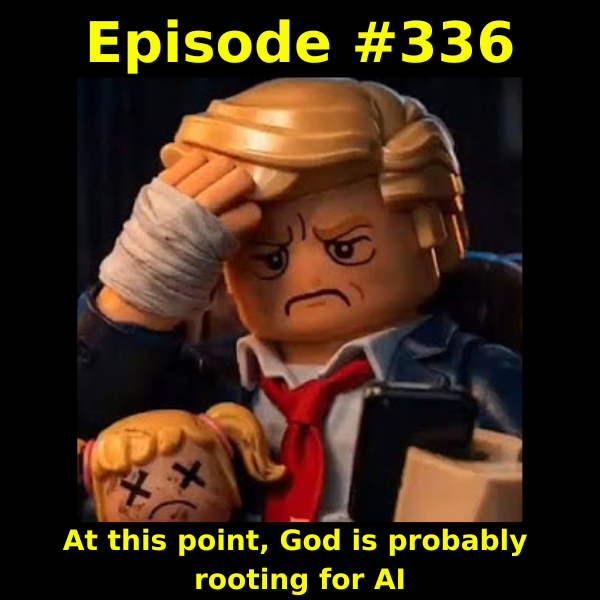 UnattendedBS's tweet photo. Episode #336:  At this point, God is probably rooting for AI

Iran accepts America’s unconditional surrender in The Great Lego War, Pentagon threatens to bomb the Pope, Antichrist-hunter Thiel was pedo-spymaster Epstein’s partner, Anthropic Mythos AI effectively ends all commerce, methinks the woman scorned doth protest too much, Alex thinks he’s a big tipper, and remember, when you’re wiping yourself with newspaper…you should’ve just paid them enough to live.

https://t.co/w5G3HFxMwo