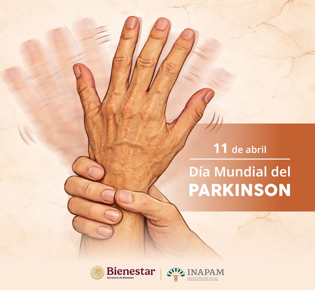 INAPAM's tweet photo. #DíaMundialDelParkinson #Trastorno #Progresivo del #SistemaNervioso que afecta el #Movimiento puede iniciar entre los 50 y 65 años, principalmente en #Hombres #No es #Hereditario y aunque dificulta el movimiento #No causa #Parálisis #AcudeAlMédico a la #ClínicaDeLaMemoria #INAPAM https://t.co/vPghVM0l1U