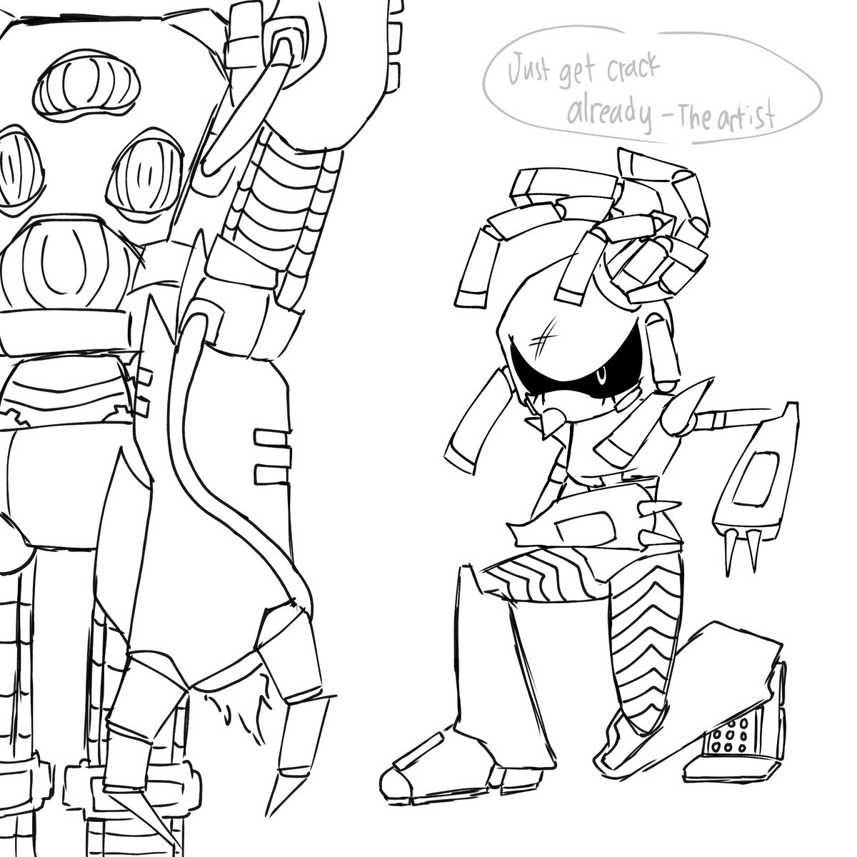 Yuri_artstyle's tweet image. Furnace vs Fem metal knuckles don't mind the text... 
#metalknuckles #furnace