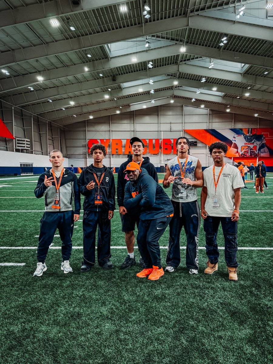NateWalsh_3's tweet photo. Had a great time at @CuseFootball! 

Great energy and coaching staff. They are definitely building something special. Thank you to the coaching staff for the hospitality and experience, hope to be back soon 🫡

@FranBrownCuse @CoachEMarcCuse @CoachDT_Cuse @CoachPachucy @WyoSemFootball