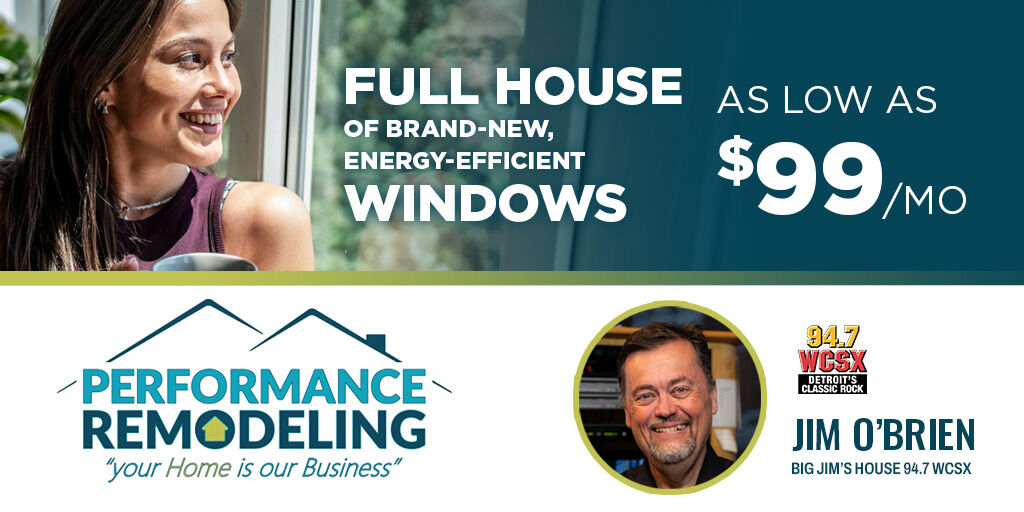 wcsx's tweet image. #ad Get a full house of energy-efficient windows for as low as $99 a month at Performance Remodeling! Call today and tell ‘em Big Jim from WCSX sent you. Sponsored by Performance Remodeling. bit.ly/41nAgCT #HomeRemodeling