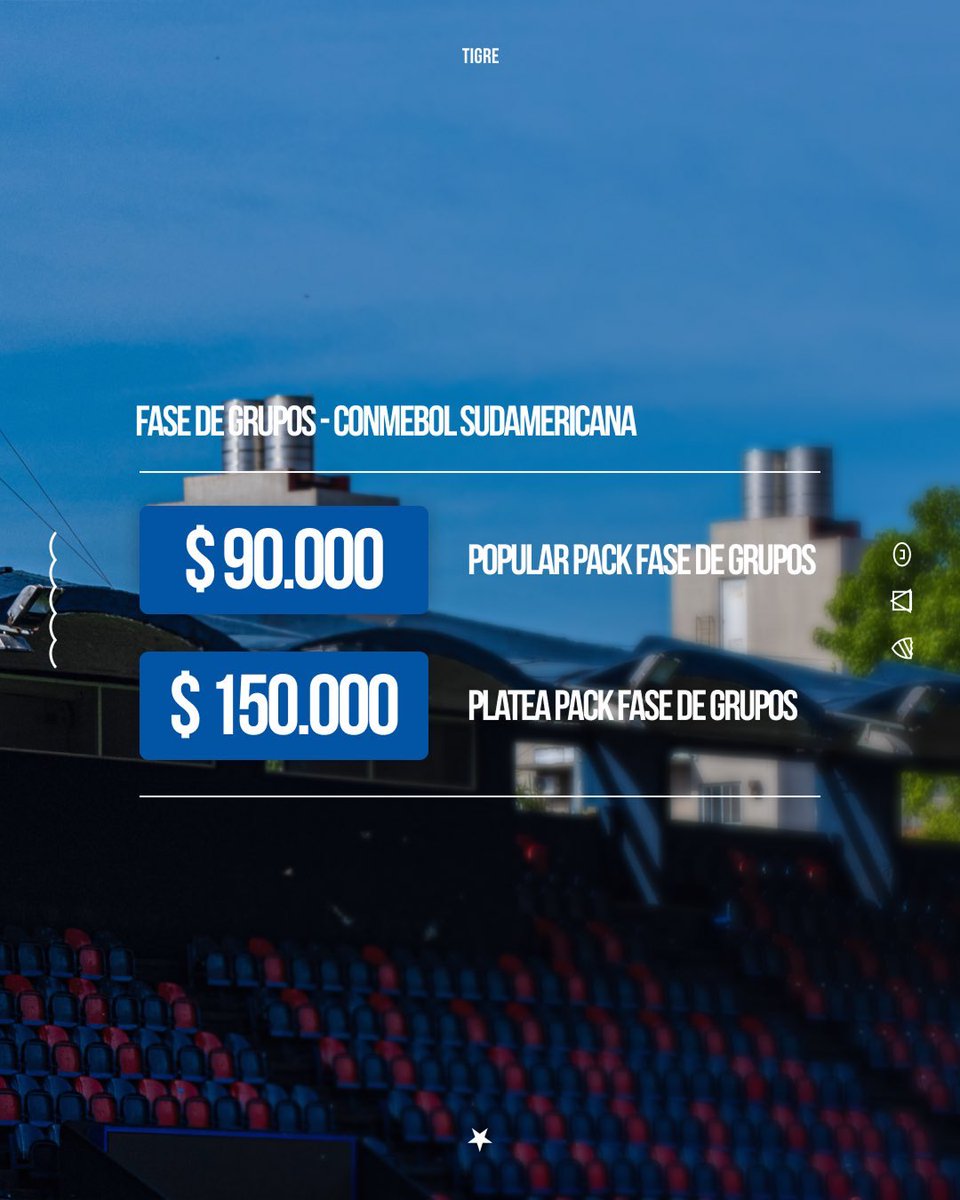 #Tigre 
PACK MATADOR PARA LA COPA SUDAMERICANA