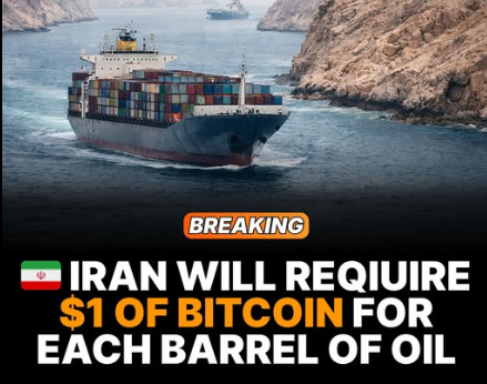 📷 Iran plans to require oil tankers to pay a $1/barrel toll in #Bitcoin to transit the Strait of Hormuz 📷
Roughly 21 million barrels of oil pass through the Strait of Hormuz every single day. At $1 per barrel, that's potentially ~$21 million in daily  $7.6 billion annually. 📷