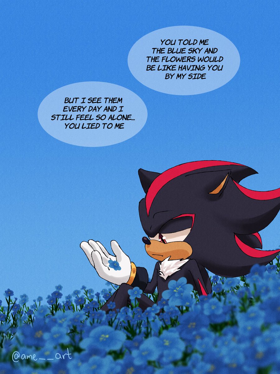 ame__art's tweet image. Sonic died thirty years ago, but Shadow still feels the pain 🦋 #sonadow #shadowthehedgehog #sonic