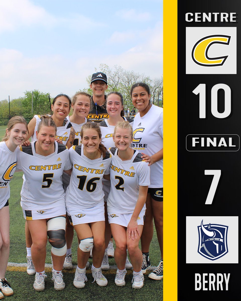 CentreAthletics's tweet image. That's a SENIOR DAY WIN!!!! #seniorday #winwin #womenslacrosse