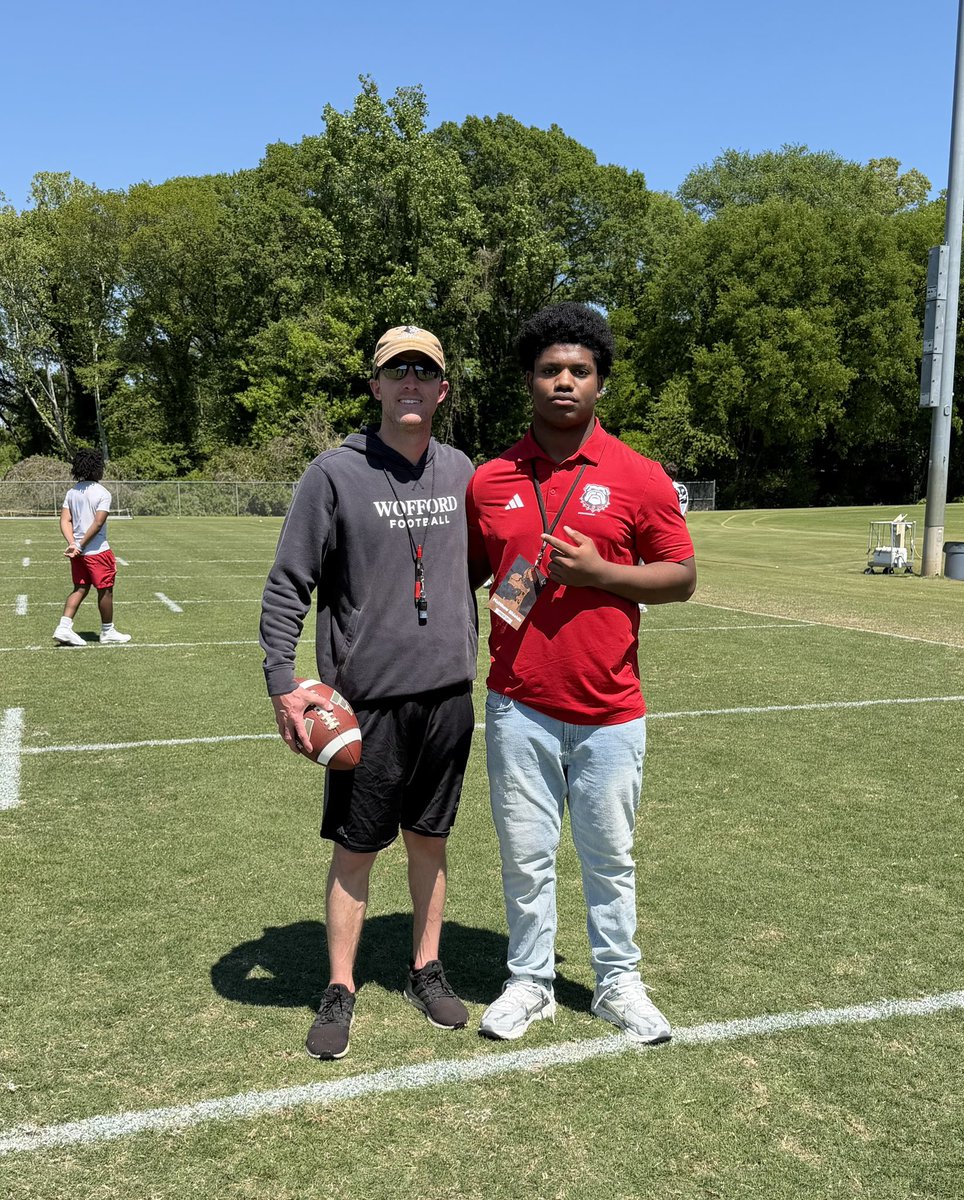 Matt_ShieldsLB's tweet photo. Would like to thank @Coach_Doolittle and @Cwoods75 with @Wofford_FB on a Amazing Junior Day. Can’t wait to comeback for Camp. 

@TheCoachLj @CoachJustin704 @butlerbulldogs @CoachShy_24 @CoachT_Stone https://t.co/xOW1N1fnxy
