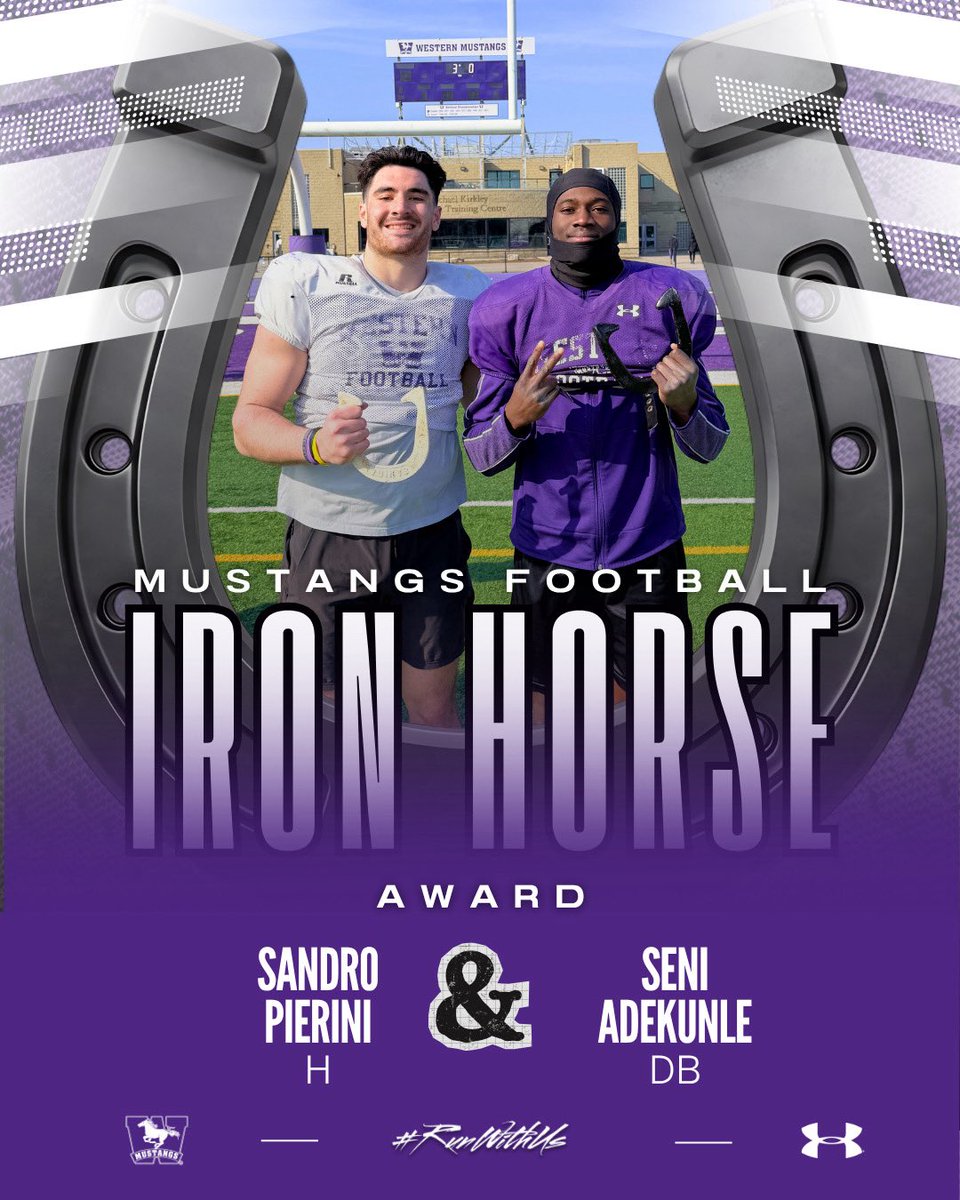 westernuFB's tweet photo. 🏆 IRON HORSE AWARD 🏆

This week’s winners are Sandro Pierini &amp; Seni Adekunle

“Consistency is far better than rare moments of greatness.”

#OneTeamOneGoal https://t.co/89UhPwEs9L