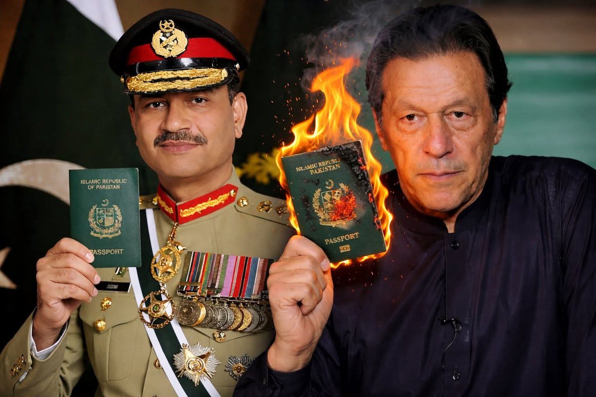 عمران خان نے پاکستانی پاسپورٹ جلانے کا ٹرینڈ دیا تھا۔ 😡
موجودہ عسکری اور سیاسی قیادت نے پاکستان کا پاسپورٹ دنیا کے سامنے لہرانے کا ٹرینڈ دیا ہے۔ 🥰
ابھی بھی وقت ہے سدھر جاو