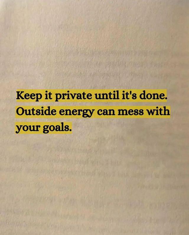 Keep it private until it's done.