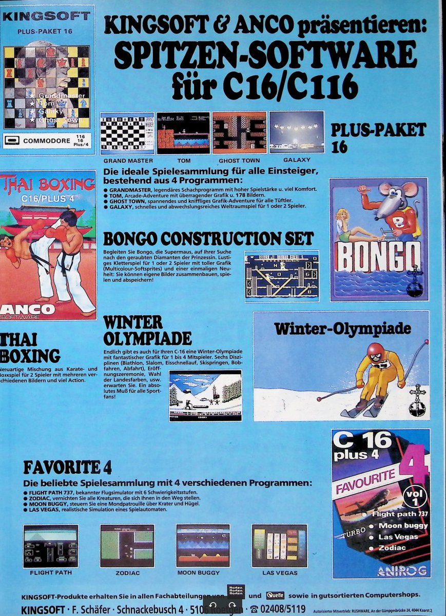 Retrojournal_de's tweet photo. Guten Morgen meine lieben ... 

🖥️ KINGSOFT &amp; ANCO liefern…👉 Spielesammlungen statt Einzelkauf
👉 direkt loslegen auf C16 / Plus/4

Und plötzlich ist der Sonntag zu kurz  😄
#RetroComputing #C16 #Plus4 #Kingsoft #Nostalgie #SaveThePaper https://t.co/T3CXpkfMAS