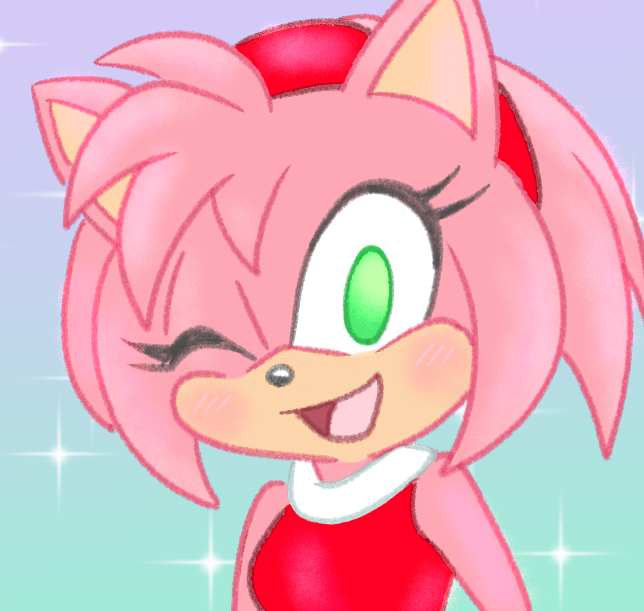 SeraphineTiger's tweet photo. Quick speedpaint I did of #AmyRose for a pfp I had.

#sonicthehedgehog #sonicthehedgehogart https://t.co/u47W3r9T0a