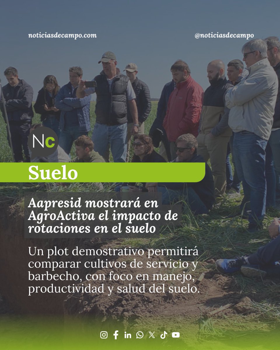 NoticiasdeCampo's tweet image. 👉🏼 𝗔𝗔𝗣𝗥𝗘𝗦𝗜𝗗 𝗠𝗢𝗦𝗧𝗥𝗔𝗥𝗔 𝗘𝗡 𝗔𝗚𝗥𝗢𝗔𝗖𝗧𝗜𝗩𝗔 𝗘𝗟 𝗜𝗠𝗣𝗔𝗖𝗧𝗢 𝗗𝗘 𝗥𝗢𝗧𝗔𝗖𝗜𝗢𝗡𝗘𝗦 𝗘𝗡 𝗘𝗟 𝗦𝗨𝗘𝗟𝗢
👉🏼 noticiasdecampo.com/2026/04/11/aap…
👉🏼 Con foco en manejo, productividad y salud del suelo.
👉🏼 #NoticiasDeCampo #Suelo