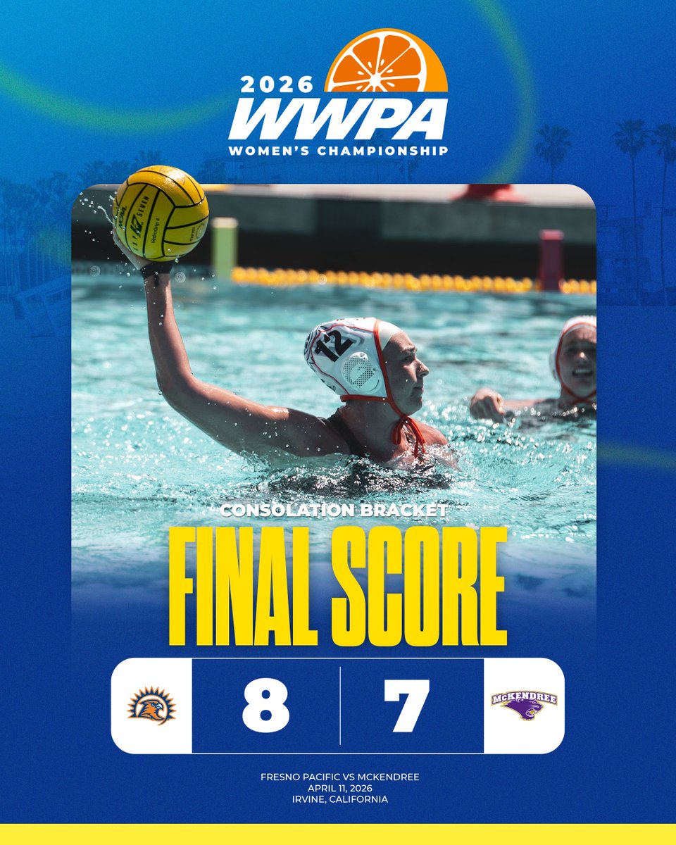 TheWWPA's tweet photo. Sunbirds soar 🐥

@fpusunbirds survive a late McKendree rally to set up an opportunity to earn 5th Place this afternoon with a win over Gannon.
#ncaawaterpolo https://t.co/OS3uK3XXIb