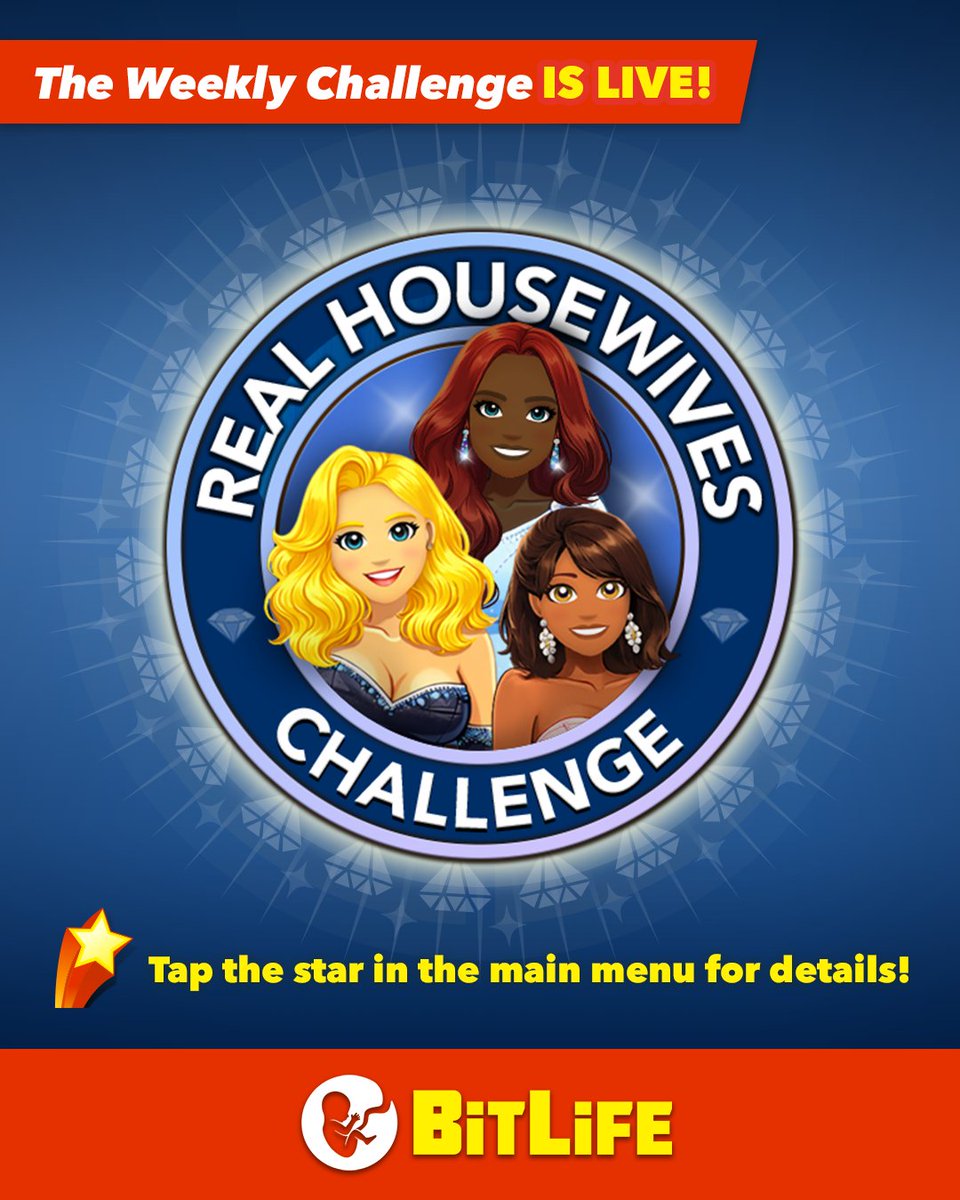 BitLifeApp's tweet image. Who gon' check you, boo? The Real Housewives Challenge has made its entrance! 🍸

#BitLifeChallenge #RealHousewives #mobilegames #lifesim #weeklychallenge