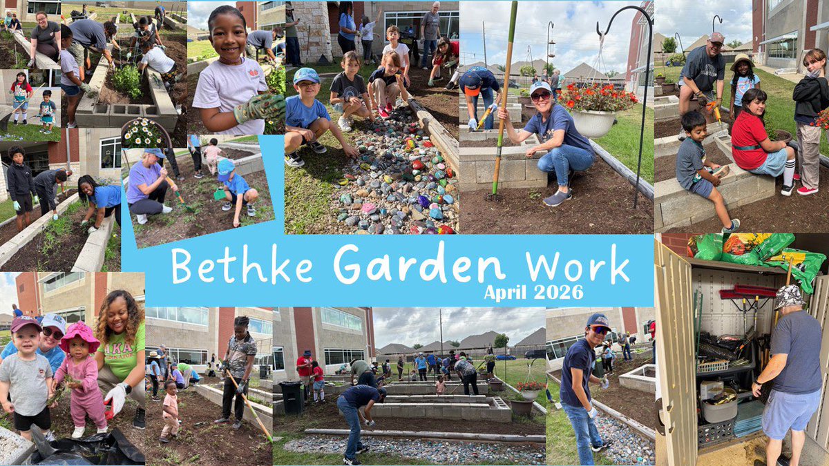 kecarr's tweet photo. When people come together, amazing things grow. Our Bethke Elementary garden is blooming with teamwork, care, and a whole lot of heart…now it’s your turn, plants - GROW, GROW, GROW! #BethkeLearns https://t.co/G8VXOGTBMa