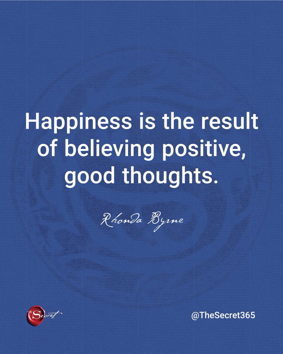 thesecret's tweet image. Embrace positive thoughts. Share in the comments below what you do to shift your thoughts! ✨

"Happiness is the result of believing positive, good thoughts."

#RhondaByrne #TheSecret #lawofattraction #loa #visualization #manifestation #askbelievereceive
