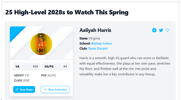Aaliyah Harris tweet media