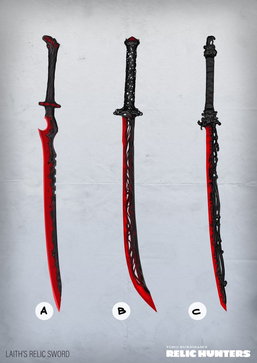 neutronboar's tweet image. This is a cursed, very powerful relic sword from @PunishedTimo 's new fantasy book series. Which variant would you pick for a young protagonist monster hunter? #authorsofX #writercommunity