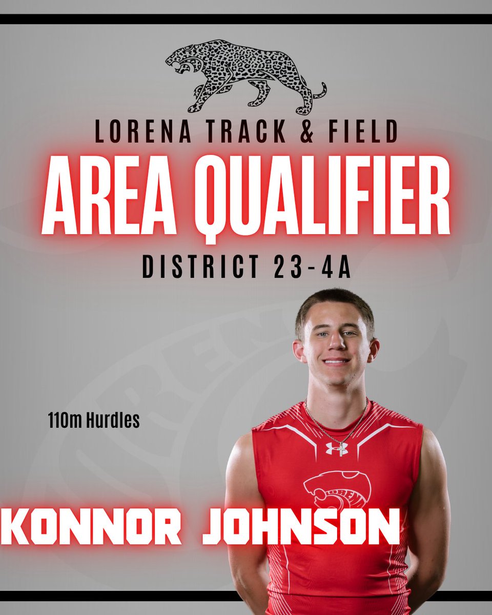 LorenaHSTrack's tweet image. LEAN. CLEAR. GO. 🐆🔥

Sophomore Konnor Johnson, dual athlete, is AREA bound in the 110m hurdles.

Quick feet, clean technique, and locked in from start to finish.

Next stop: AREA. ⏱️

#Leopards #110Hurdles #DualAthlete #AttackTheChallenge