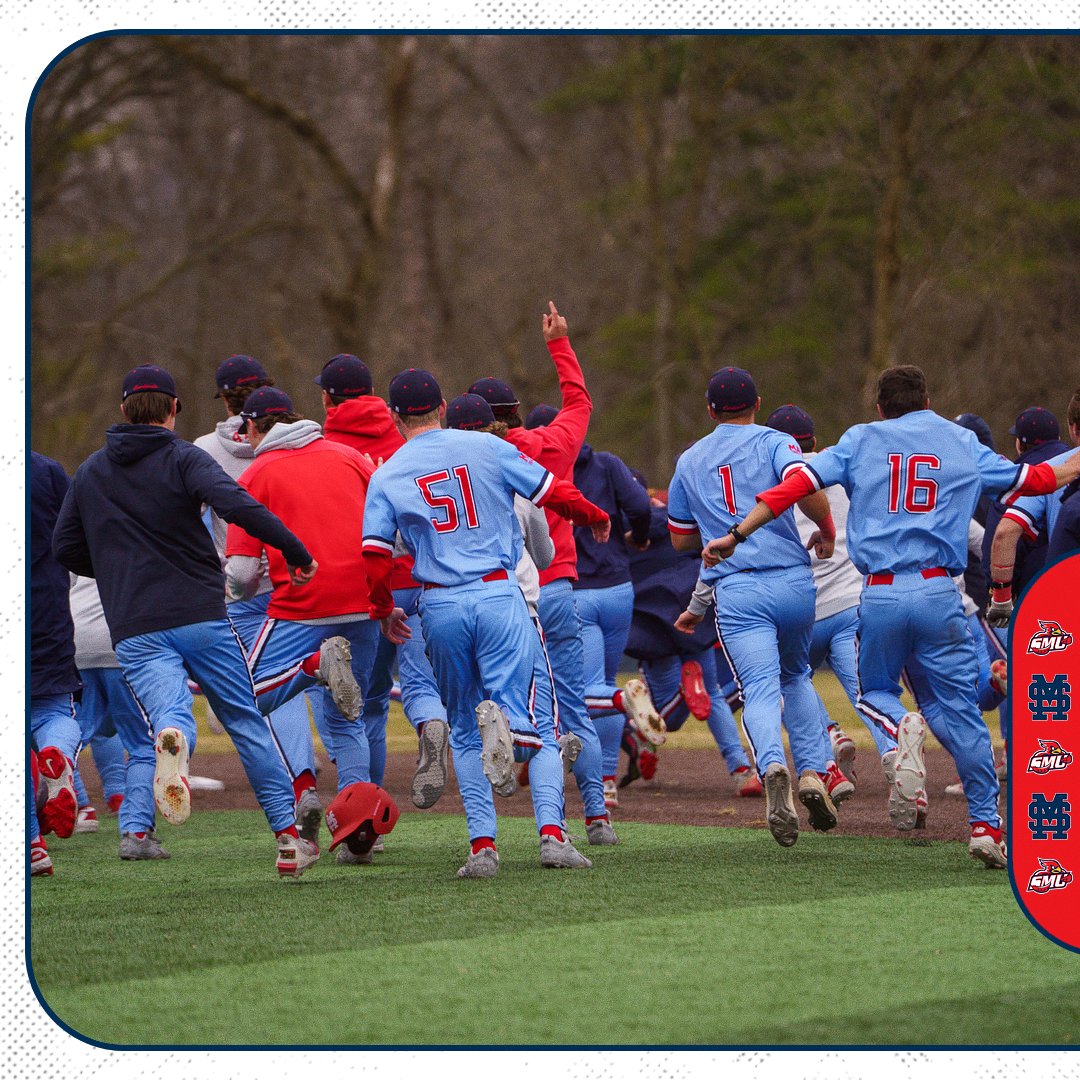SMUMNAthletics's tweet photo. . @SMUBaseball pulls off the conference sweep with a game two walk off from Golden ‼️

📸 Marissa Nelson

#PROTECTTHENEST | #d3baseball https://t.co/vvRc1Czjba
