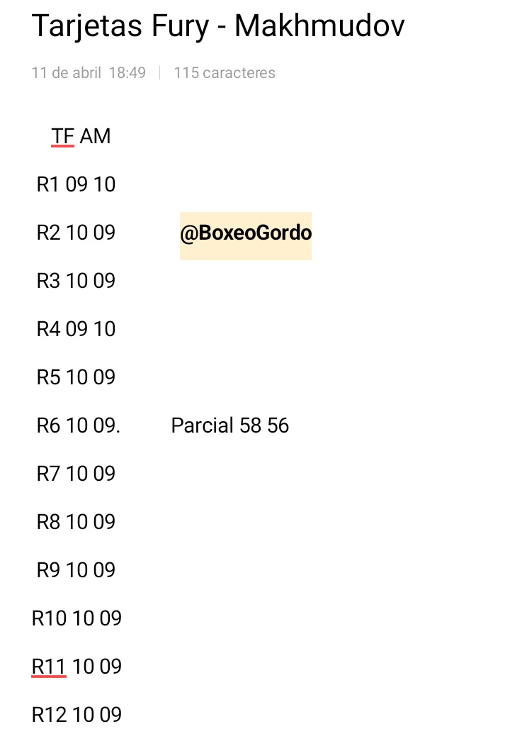 Final para Fury Makhmudov. 
No me dormí porque la Inés me hizo un sánguche de queso