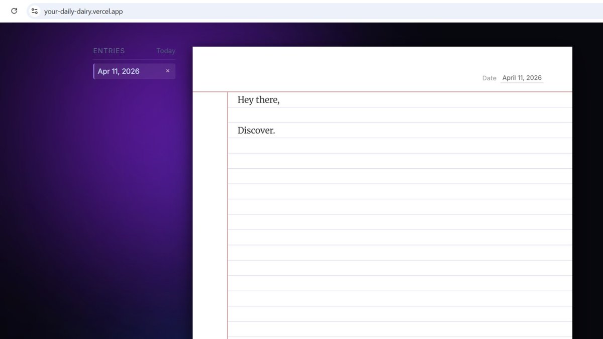 kapilxdev's tweet photo. Finished a small diary app.

Thought I was building features. Turns out I was debugging my thinking.

Learned:

-why DOM shouldn’t be your source of truth
-how unnecessary re-renders creep in
-how storage can fail silently
-why systems need structure

#coding #webdev

Live: https://t.co/FcySdO0zxG