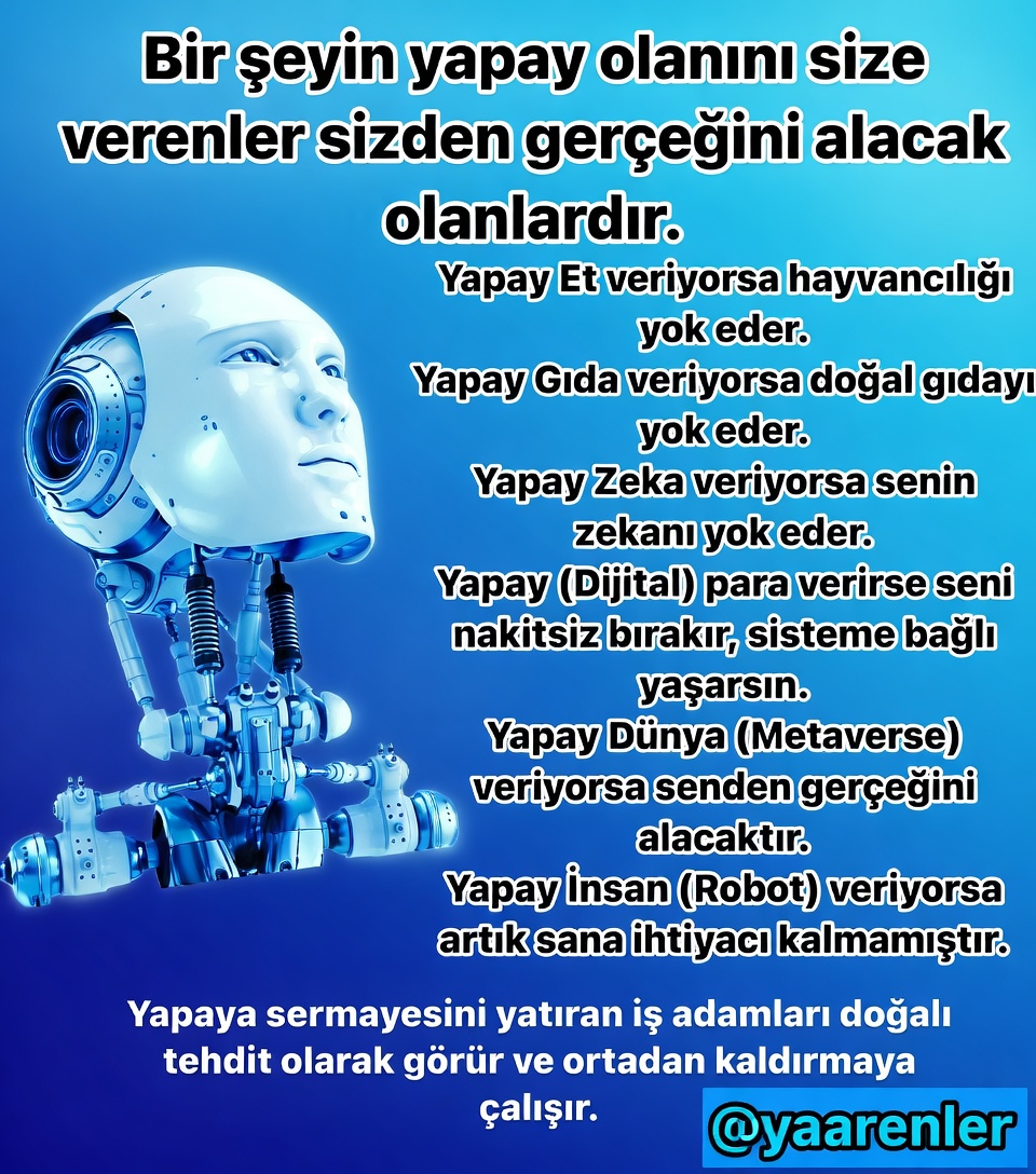 yaarenler's tweet image. Bir şeyin yapay olanını size verenler, sizden gerçeğini alacak olanlardır.  #AtaTohumu #Zeytin #5G