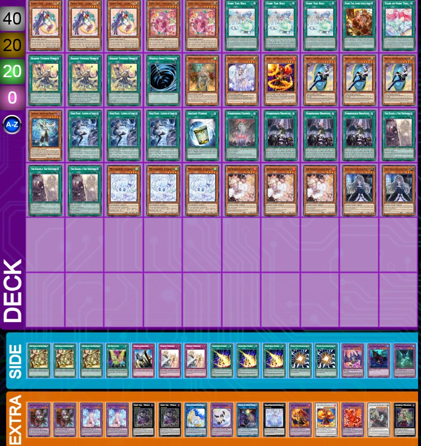 The list im thinking about playing post blaze im so excited for failytail decks so cool :)