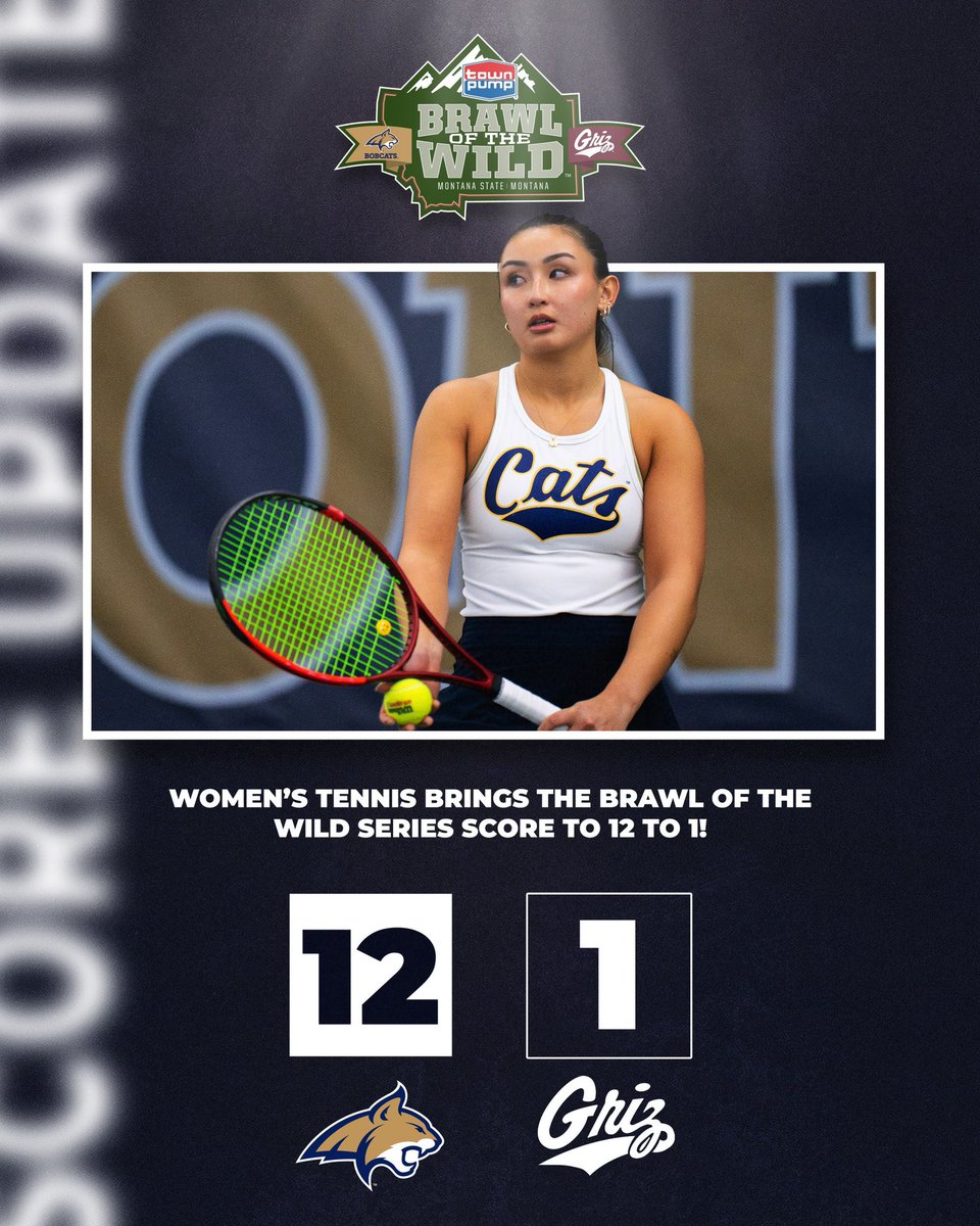 Bobcats Women’s Tennis wins 6-1 and claim the 12th point in the Brawl of the Wild Series! Go Cats! 

#GoCatsGo