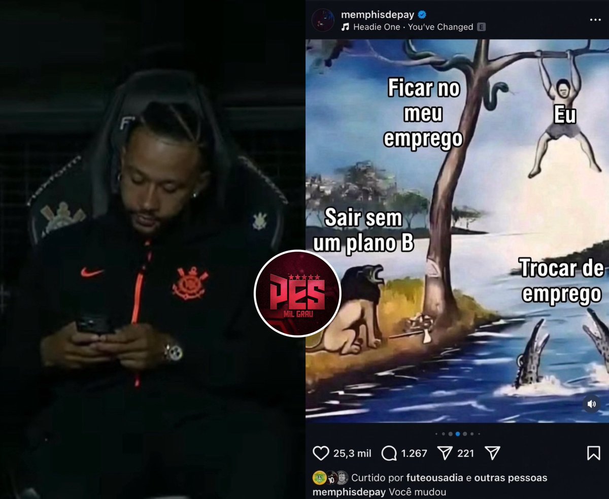 E esse post do Memphis no Instagram hein…👀