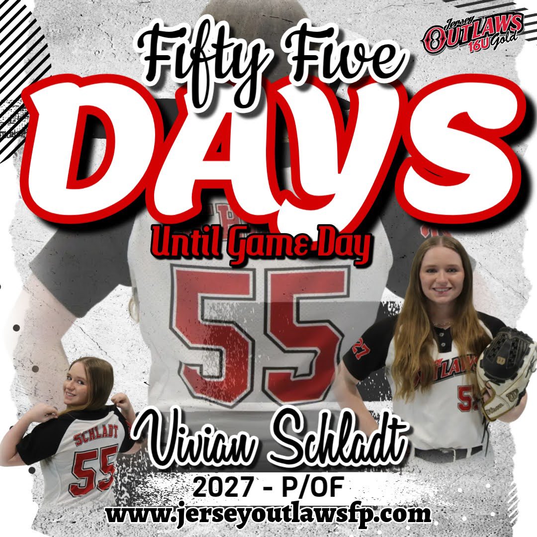 JOutlaws16uGold's tweet photo. The countdown to game day continues!!! We have 55 days until we hit the field!! #team2 #pact #fireee🔥🔥🔥@vschladt2027 https://t.co/SKrQQyo6qC