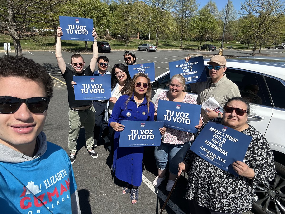 FairElectionsVA's tweet photo. Virginians are getting out and voting YES across the Commonwealth for #SuperSaturdayVirginia! 

Together, we can stop Trump’s power grab and let voters decide our elections — not MAGA politicians. 

https://t.co/Mr3LfcDAni https://t.co/KTGRhrlbjS