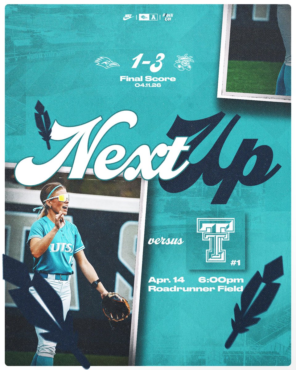 UTSASoftball's tweet image. Final.

#BirdsUp 🤙 | #LetsGo210 | #PluckEm 🪶