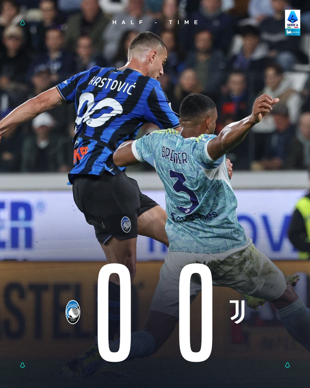 45 دقيقة بلا أهداف .. يوفنتوس و أتالانتا 