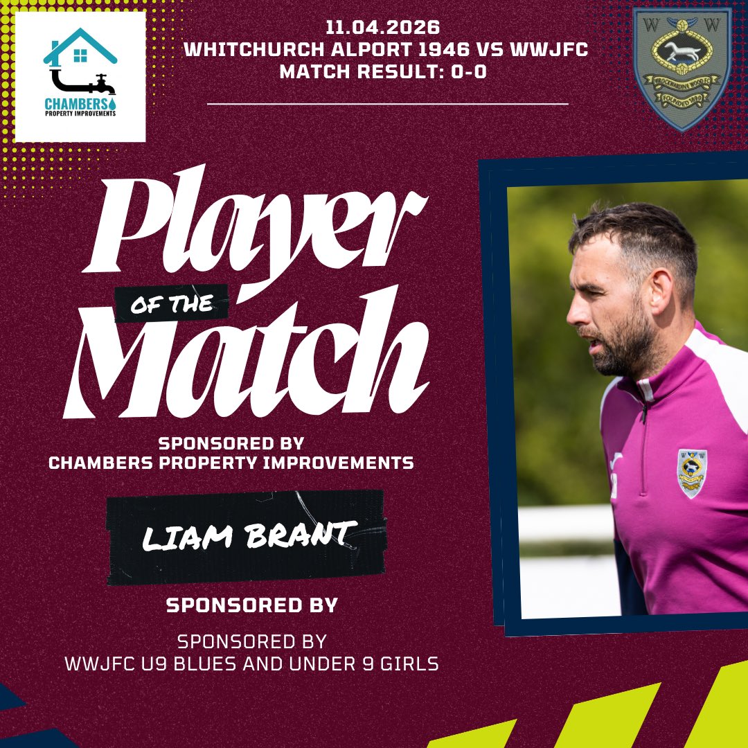 WrockWoodFC's tweet photo. 🏆 Player of the Match 🏆

Your WWJFC Player of the Match, sponsored by Chambers Property Improvements today is

@liambrant3 💪🏽

Rolling back the years! Branty put in a 5 star performance controlling the midfield from the off. A well deserved player of the match.

#UpTheWood 🪵💙 https://t.co/aEWojNQrJS