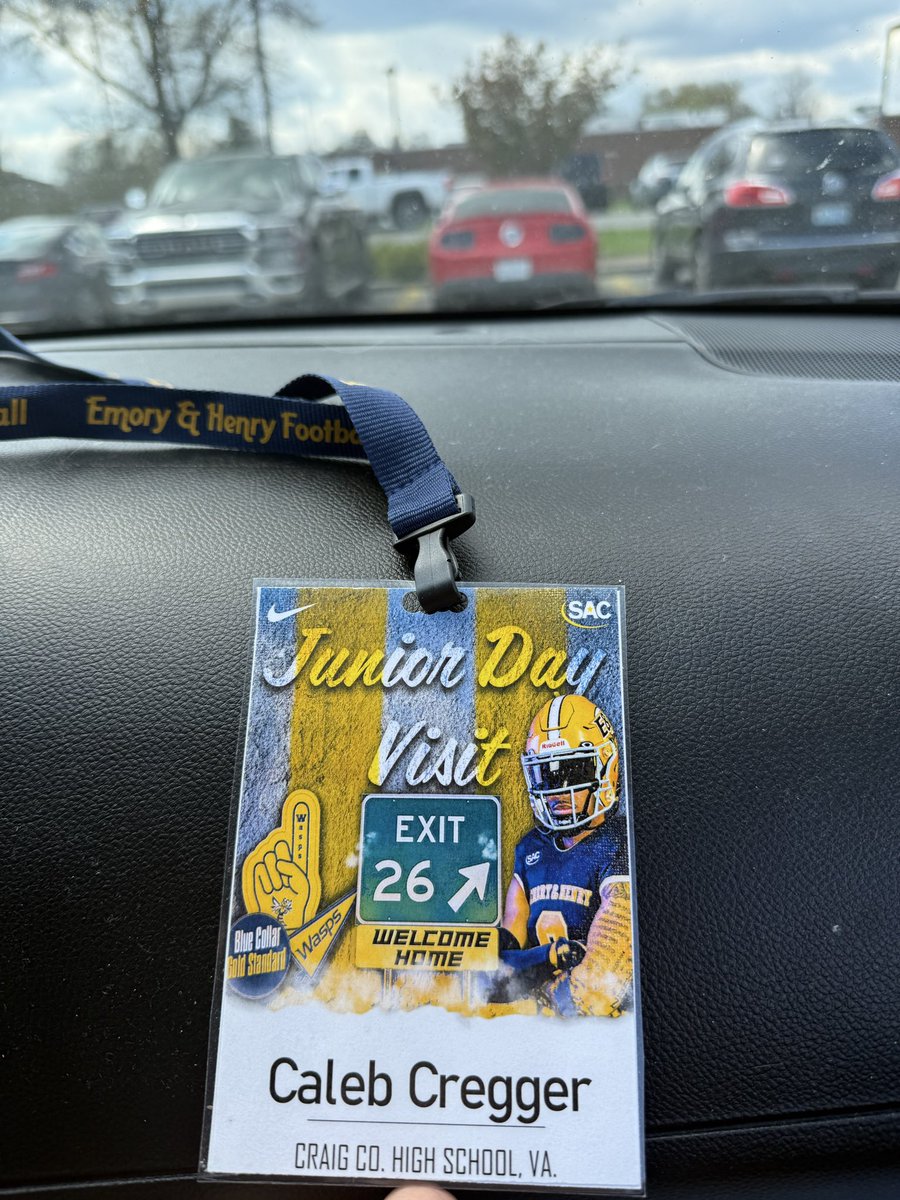 CalebCregger's tweet photo. Super grateful to be on campus for a Junior Day at Emory &amp; Henry University today. Huge thank you to @CoachCoe_ for the invite and @CoachDWoodson for the chats!!

@JDowdy31 https://t.co/iCcCgnuZzr