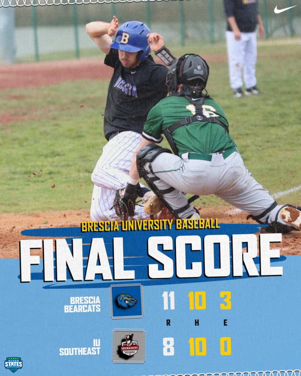 BresciaBearcats's tweet photo. Kyle Brown with the go-ahead bomb to take game two!

#WelcomeToTheDen #TheRightWayToPlay https://t.co/RPuxLAfz8j