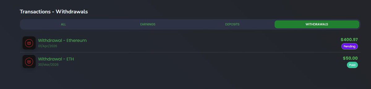 Baffles78's tweet photo. Not on X but https://t.co/YIW385n7DI is a Ponzi scheme! Do not put your money in. You may get 1 or 2 small deposits out but as soon as you try to pull anything substantial out, your withdrawals get stuck, you get blocked in TG and no one answers tickets. STAY AWAY!! Proof 👇👇 https://t.co/6LY3qwXyT5