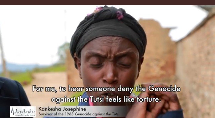 NoelKambanda's tweet photo. When I met Josephine Kankesha, a widow of the Genocide against the Tutsi whose husband and children were killed 12 years ago, I asked her about her message regarding genocide denial. She burst into tears and said she experiences it as a form of torture because deniers claim that she never had children.

Kankesha from Cyanika/Gikongoro also survived the massacre of Tutsi when she was a young girl in primary school in 1963, as well as the killings of Tutsi in 1973.

 Ultimately, the genocide of 1994 took her husband and children.

#Kwibuka32