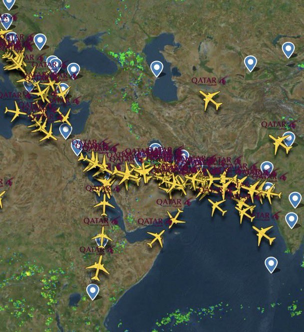 🔴 طيران القطرية ✈️ 🇶🇦 

 أكثر من 100 طائرة تجوب العالم في وقت واحد